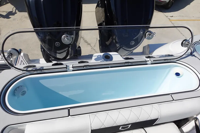 Slide: The Image of Speaker on 2025 Sea Fox 328 Commander boat with sleek design and detailing. - 14