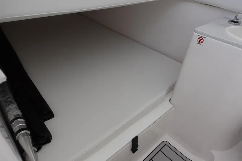 Slide: The Image of Luxurious seating on 2025 Sea Fox 328 Commander boat with quilted upholstery. - 24