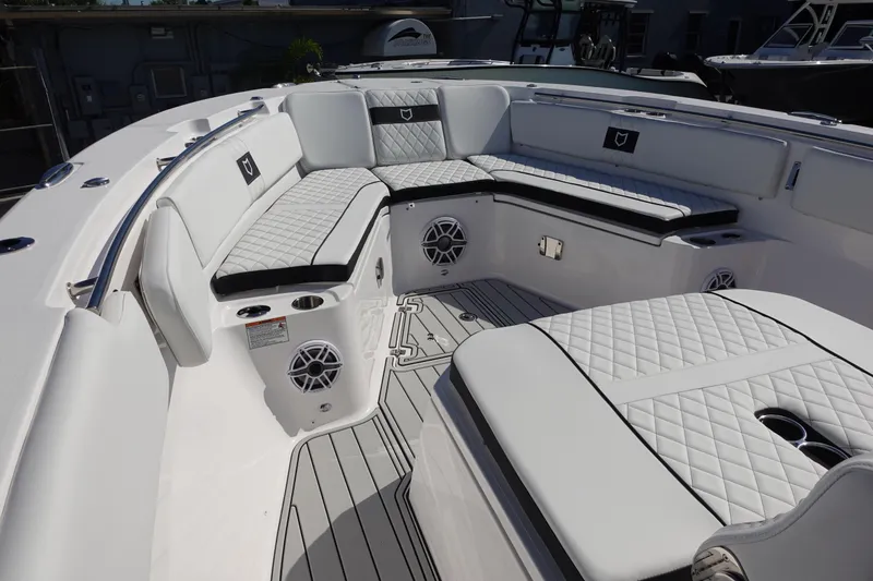 Slide: The Image of Speaker on 2025 Sea Fox 328 Commander boat, featuring modern design and high-quality audio. - 25