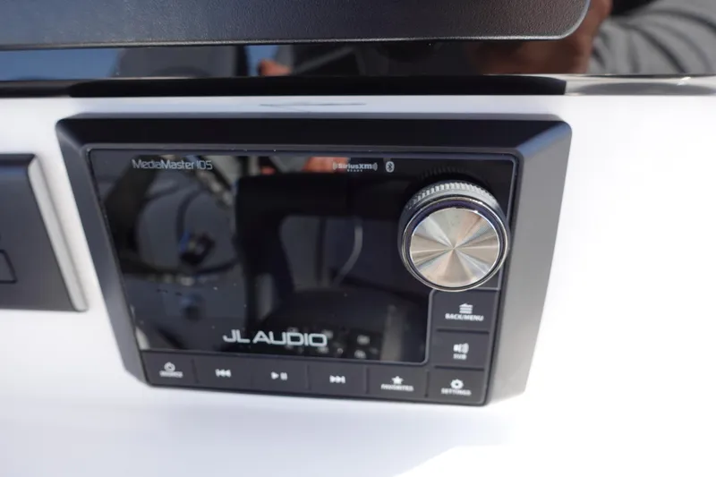 Slide: The Image of JL Audio MediaMaster display on 2025 Sea Fox 328 Commander boat. - 3