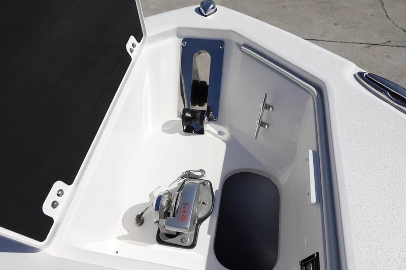 Slide: The Image of Storage compartment on 2025 Sea Fox 328 Commander boat, featuring sleek design and ample space. - 34