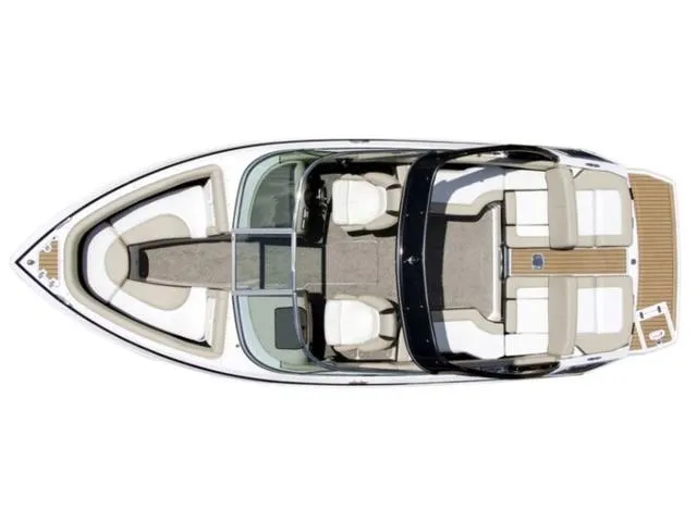 Slide: The Image of Top view of a 2014 Regal 2300 boat with spacious seating layout. - 4