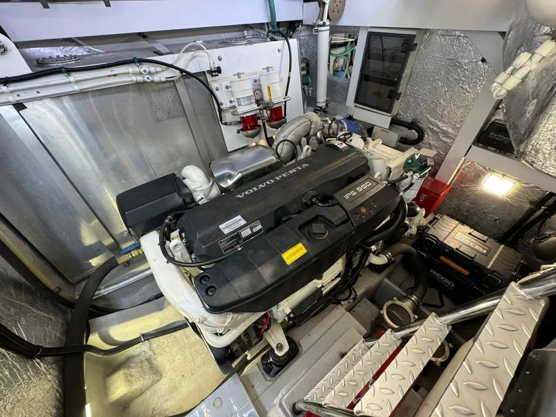 Slide: The Image of Engine room of 2017 Sunseeker Predator 57 yacht with Volvo Penta engine. - 25