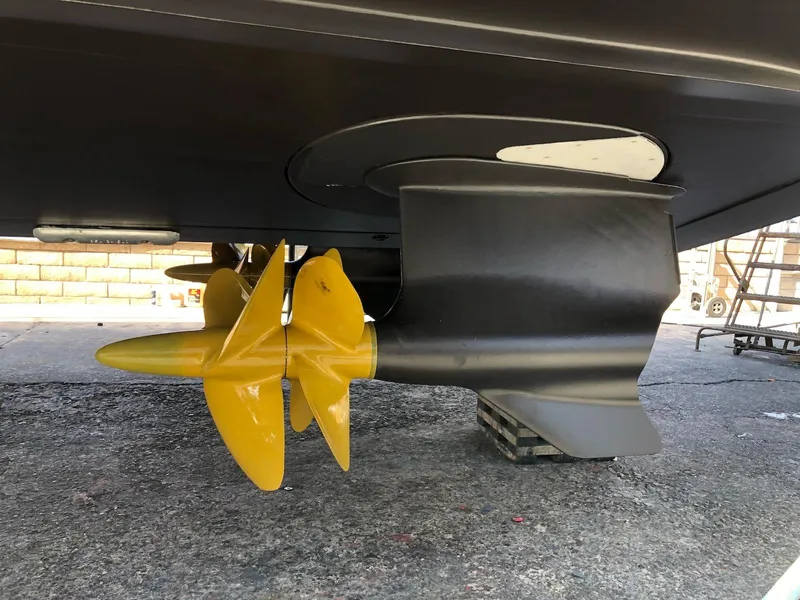 Slide: The Image of Propeller of 2017 Sunseeker Predator 57 yacht, showcasing sleek design and engineering. - 28