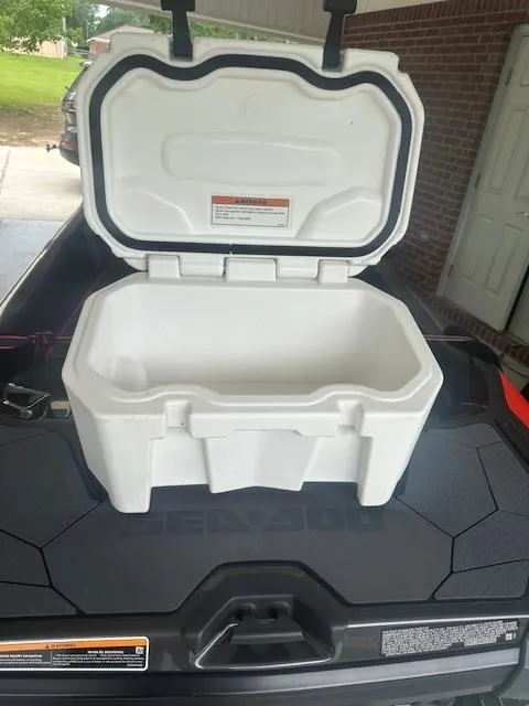 Slide: The Image of Open storage compartment on 2019 Sea-Doo RXP-X 300 Rotax 1630 ACE watercraft. - 4