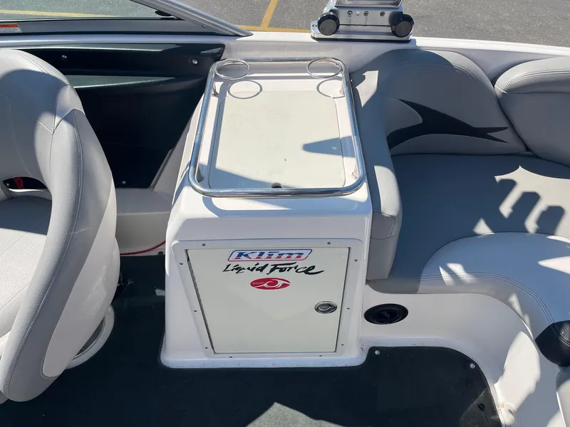 Slide: The Image of Interior of 2008 MasterCraft X35 boat with seating and storage area. - 21