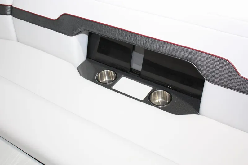 Slide: The Image of 2023 Formula 380 Super Sport Crossover OB interior with cup holders and sleek design. - 39