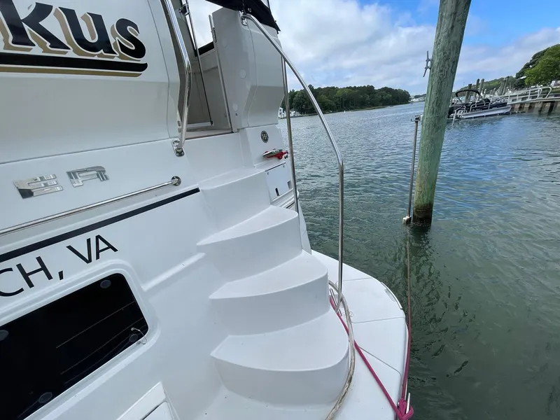 Slide: The Image of MOLDED TRANSOM SWIM PLATFORM STEPS TO THE AFT DECK - 123