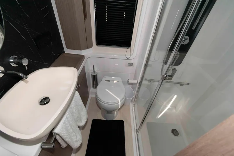 Slide: The Image of Modern bathroom in 2022 Azimut Fly 50 yacht with sleek fixtures and shower. - 41