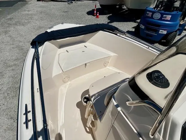 Slide: The Image of 2020 Grady-White Fisherman 180 boat interior with seating and storage. - 6