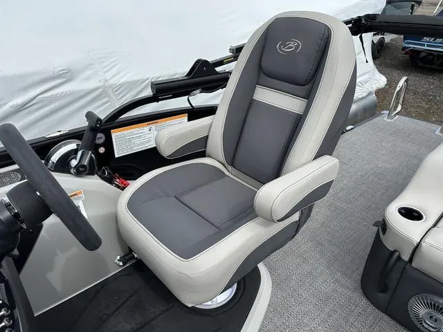 Slide: The Image of 2025 Barletta Boats C20UC captain's chair, featuring sleek design and comfortable seating. - 27