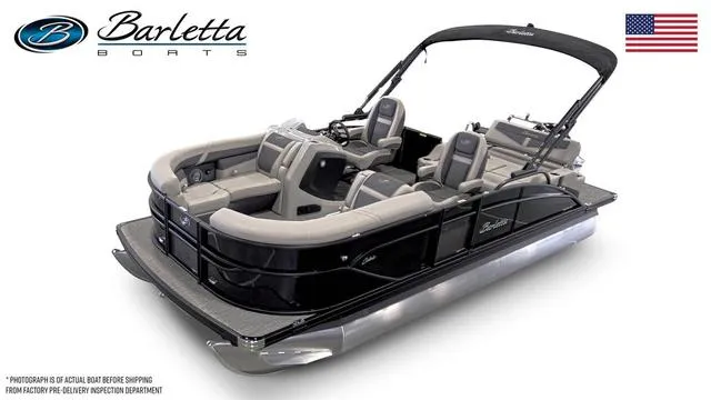 Slide: The Image of 2025 Barletta Boats C20UC pontoon with sleek design and comfortable seating. - 44