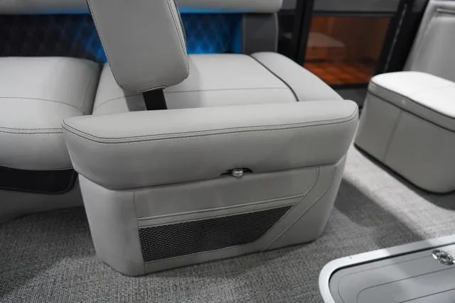 Slide: The Image of Luxurious seating in 2025 Barletta Boats L23M, featuring sleek design and premium materials. - 29