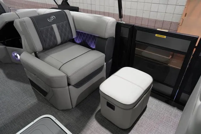 Slide: The Image of Luxurious seating in 2025 Barletta Boats L23M with modern design and premium upholstery. - 5