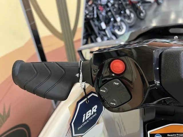 Slide: The Image of 2025 Sea-Doo Waverunner GTI handlebar with control buttons and iBR instructions tag. - 7