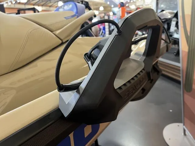 Slide: The Image of 2025 Sea-Doo Waverunner Wake with beige seating and black handle detail. - 12