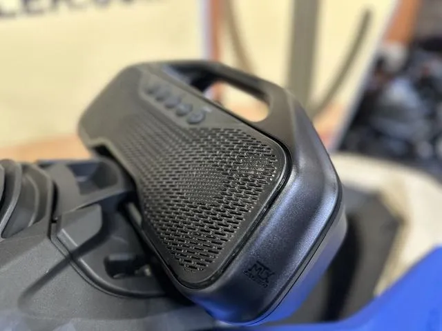 Slide: The Image of Close-up of a 2025 Sea-Doo Waverunner Spark Trixx speaker system. - 11