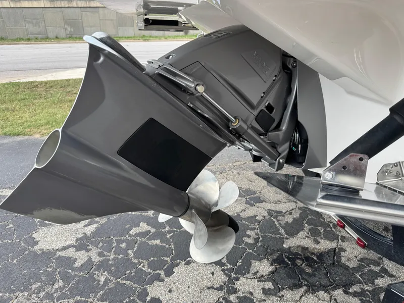 Slide: The Image of 2020 Regal LS2 Surf boat propeller and stern drive detail. - 7