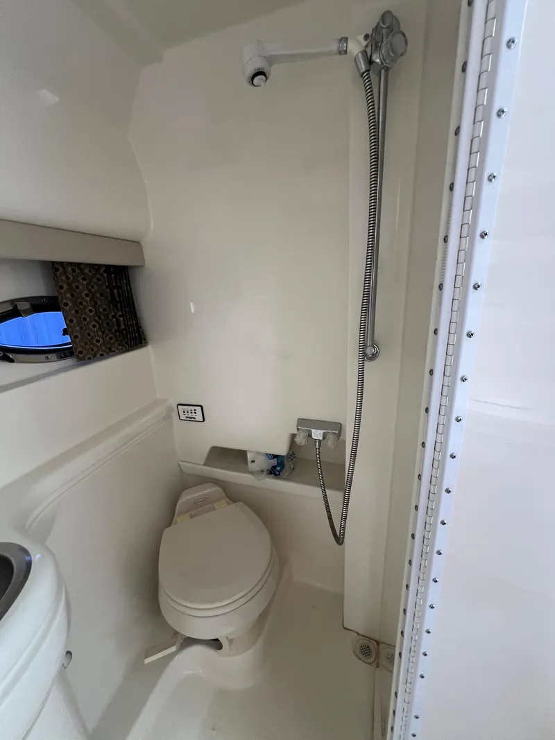 Slide: The Image of 2004 Formula 27 PC boat bathroom with shower and toilet. - 32