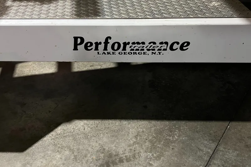 Slide: The Image of Trailer with "Performance" logo, Lake George, NY, on a 2004 Spectre 36 Cat. - 20
