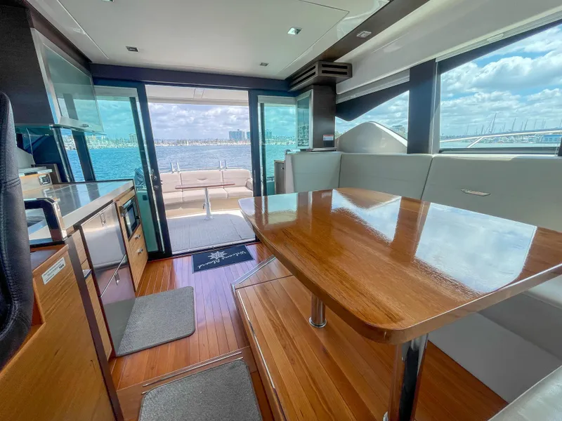 Slide: The Image of Luxurious interior of 2017 Tiara Yachts 44 Coupe with ocean view. - 23