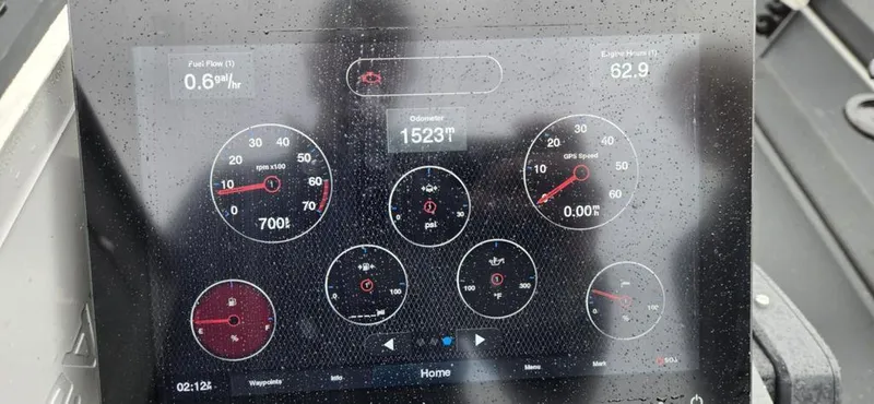 Slide: The Image of Digital dashboard display on a 2019 Alumaweld 20 Adventure boat. - 10