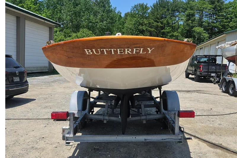 Slide: The Image of Herreshoff Watch Hill 15 sailboat on trailer, year 1995. - 12