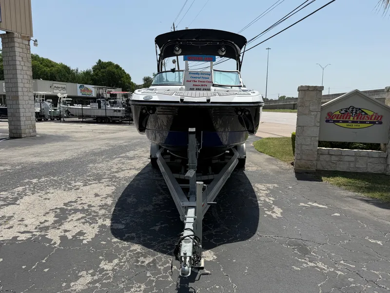 Slide: The Image of 2019 Monterey MX6 SURF boat on trailer in outdoor dealership lot. - 35
