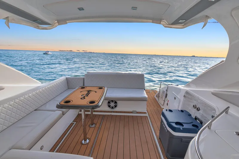 Slide: The Image of Luxury Schaefer 375 yacht interior with ocean view, 2023 model. - 28