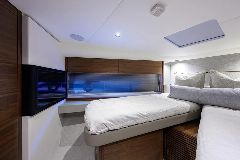 Slide: The Image of Luxurious interior of 2026 Princess V50 Deck Salon yacht cabin with modern design. - 47