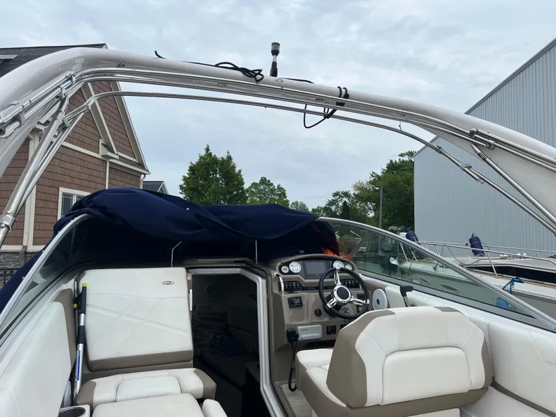 Slide: The Image of Volvo Penta engine on 2018 Regal Commodore 258 boat, close-up view. - 7