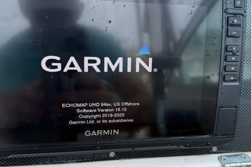 Slide: The Image of Garmin ECHOMAP UHD 94sv display on 1993 Grady-White Explorer 24 boat, software version 16.10. - 22