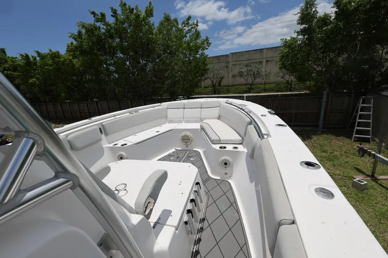 Slide: The Image of 2020 Sea Fox 328 Commander boat with spacious seating and sleek design. - 18