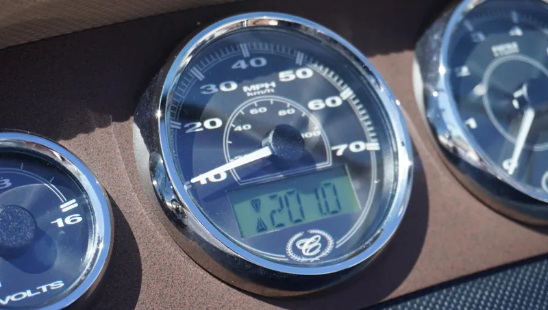 Slide: The Image of Close-up of 2014 Cobalt 210 speedometer and gauges, displaying speed in MPH. - 40