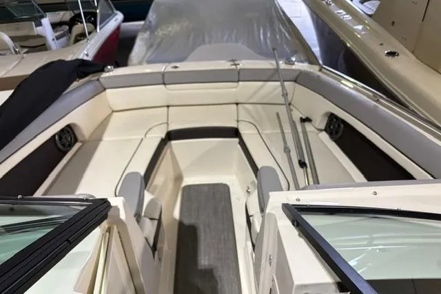Slide: The Image of 2016 Sea Ray 270 Sundeck interior with spacious seating and sleek design. - 20
