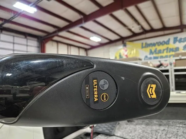 Slide: The Image of Close-up of Ranger VX1988 WT 2025 boat control panel with Ulterra GPS feature. - 6