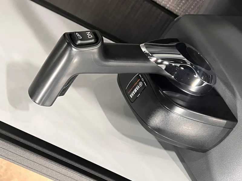 Slide: The Image of Close-up of a 2025 Sylvan A-Series A20 LZ DH throttle control lever. - 12
