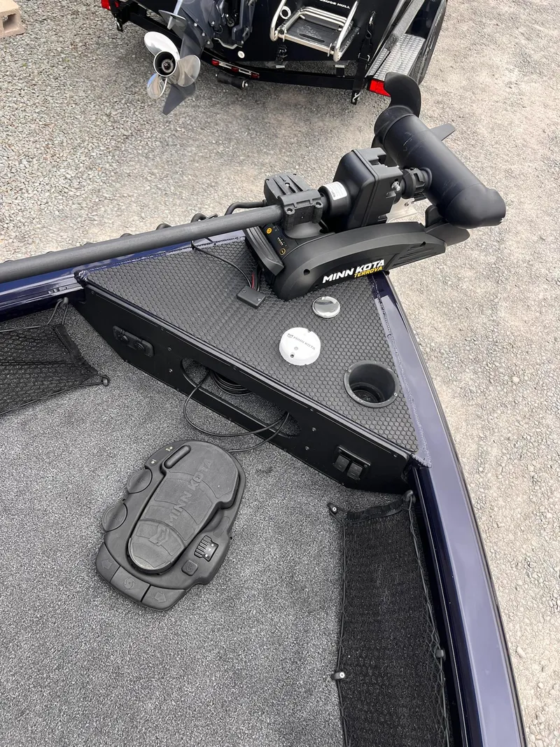 Slide: The Image of 2020 Ranger VS1782 WT boat with Minn Kota trolling motor on deck. - 17