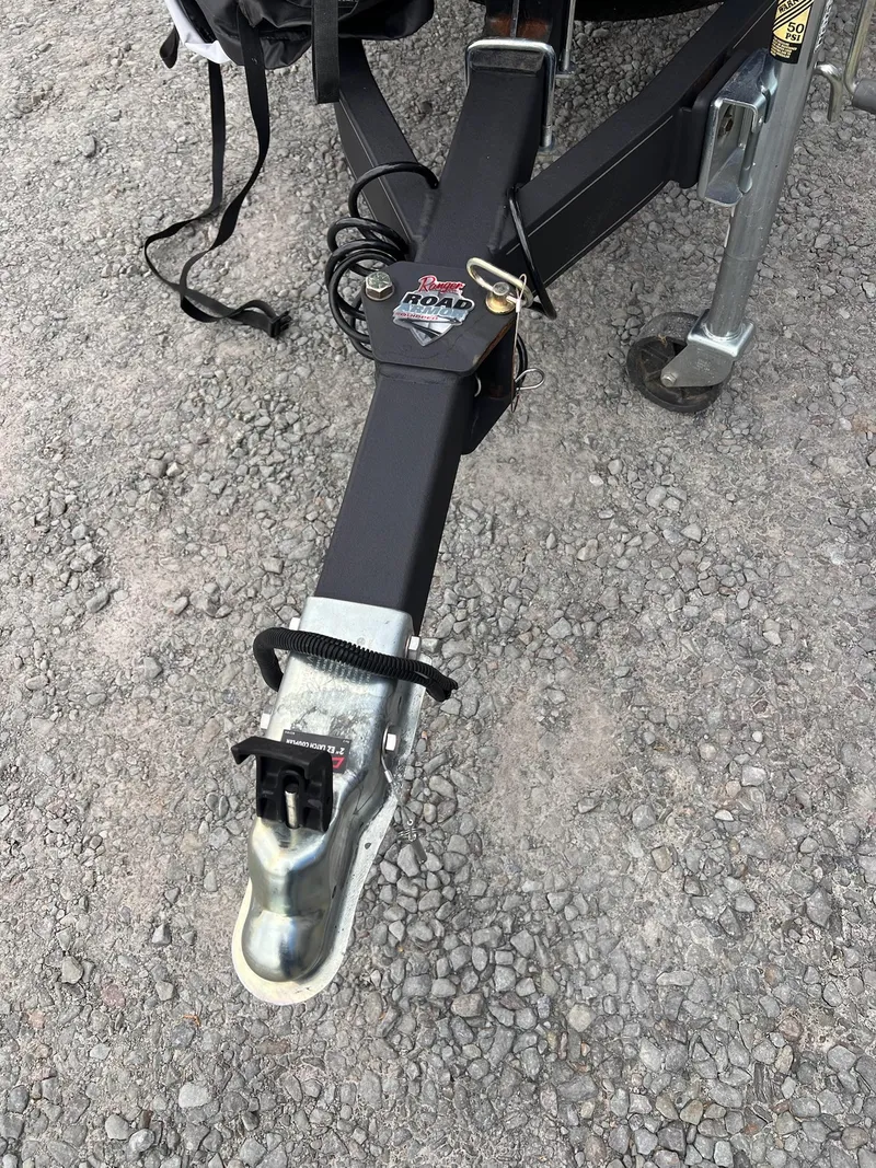 Slide: The Image of Trailer hitch of 2020 Ranger VS1782 WT on gravel surface. - 23