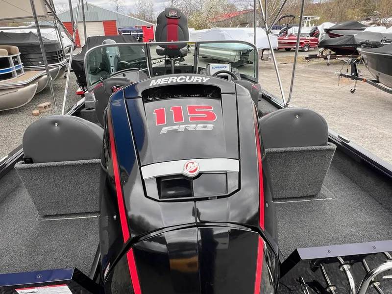 Slide: The Image of 2020 Ranger VS1782 WT boat with Mercury 115 Pro engine, parked outdoors. - 42