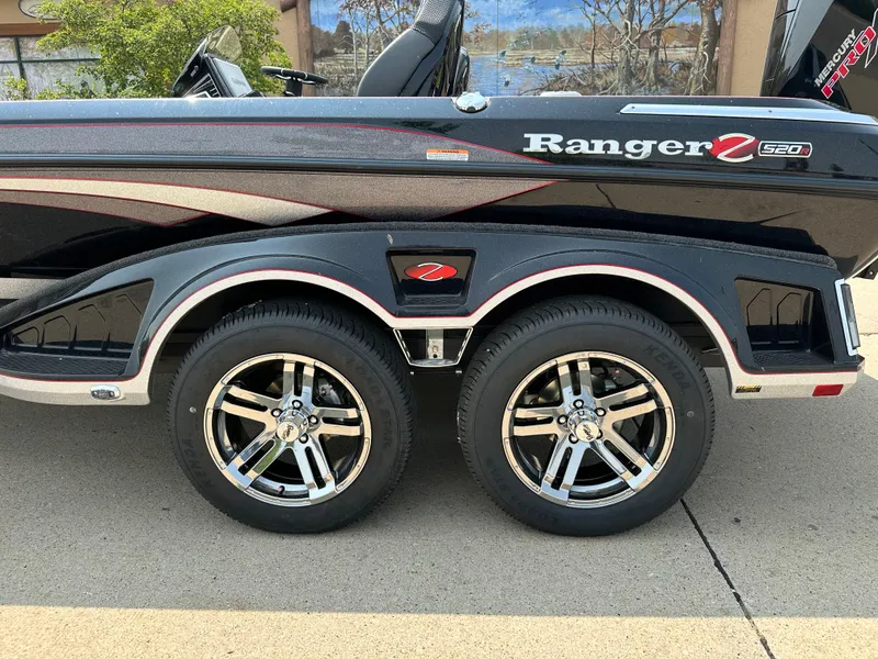 Slide: The Image of 2025 Ranger Z520R Cup-Equipped boat trailer with dual wheels and sleek design. - 3