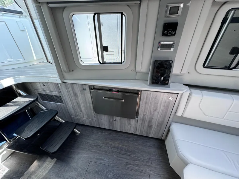 Slide: The Image of Interior of 2020 Formula 430 Super Sport Crossover with modern design and sleek finishes. - 13