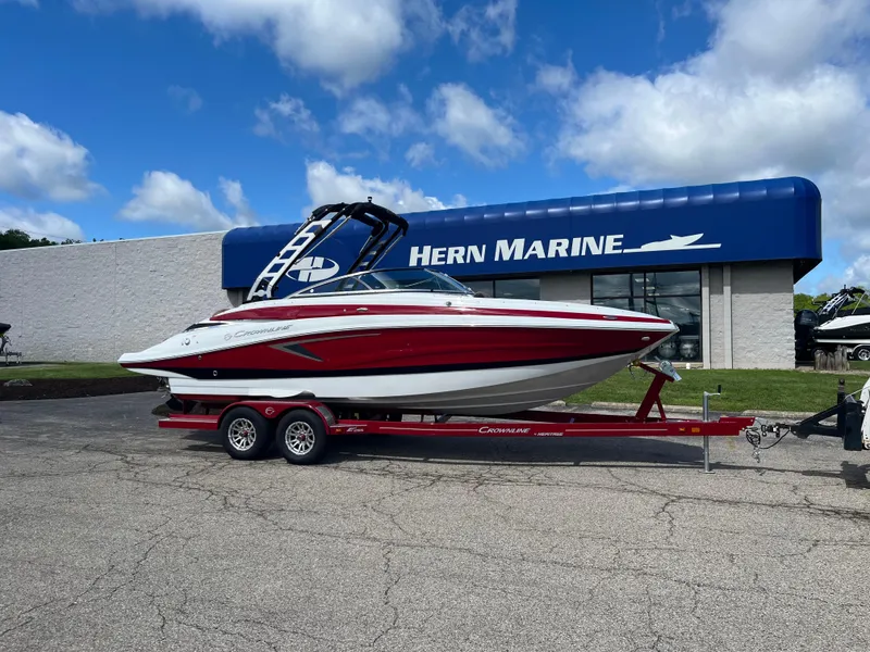 The Image of 2024 Crownline Eclipse E255 boat on trailer at Hern Marine dealership. - 0