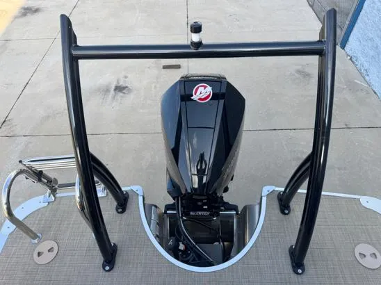Slide: The Image of 2019 South Bay 521RS 3.0 boat engine with black frame and deck view. - 7