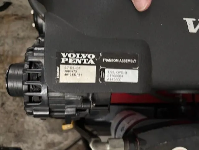 Slide: The Image of Volvo Penta engine label on 2005 Rinker Fiesta Vee 342 boat. - 34