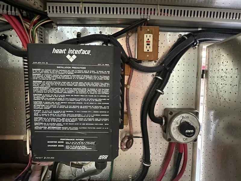 Slide: The Image of Electrical panel with Heart Interface inverter, Fleming 50, 1990 model, wiring and controls visible. - 43