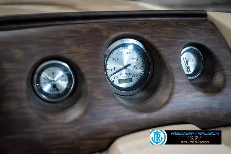 Slide: The Image of Dashboard gauges of a 2016 Bennington 20 SLMX boat. - 35