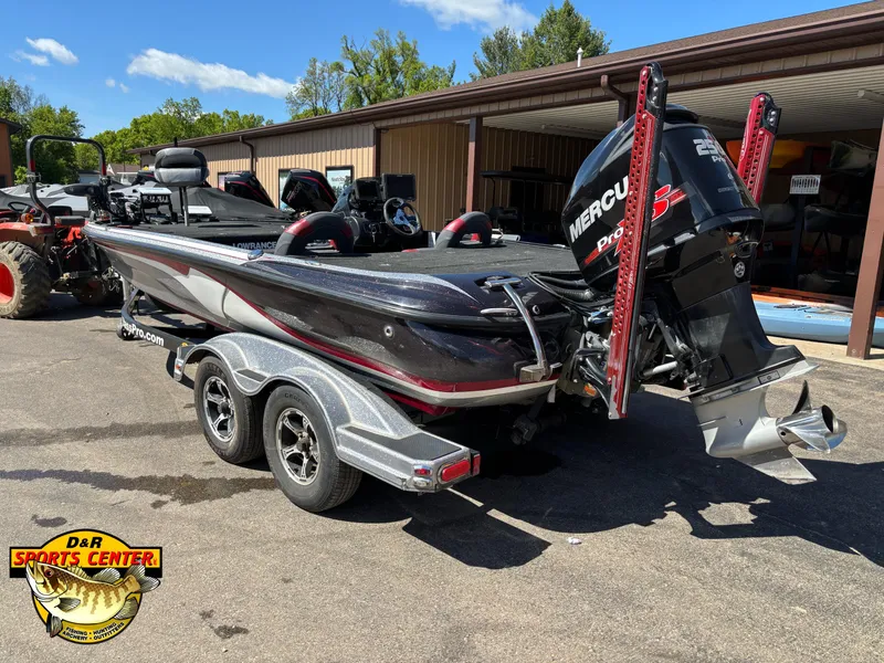 Slide: The Image of 2015 Nitro Z-9 boat with Mercury Pro XS engine parked at D&R Sports Center. - 2