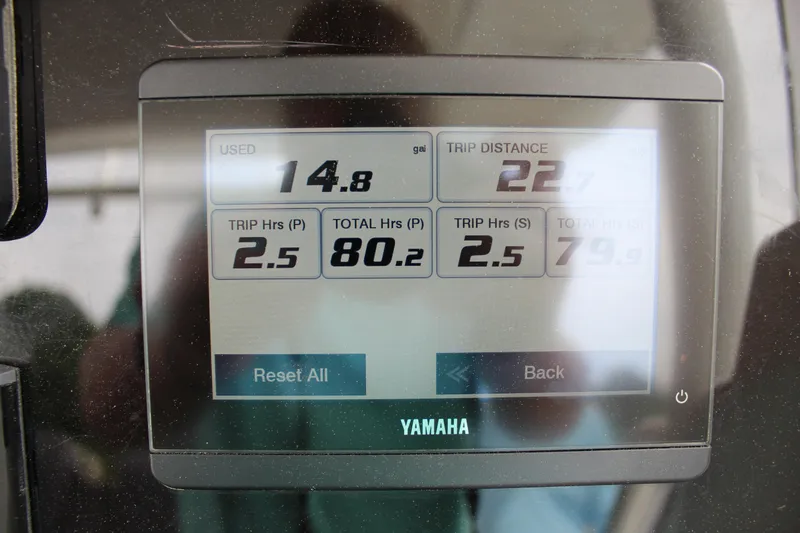 Slide: The Image of Interior of 2023 Jeanneau Leader 9.0 CC with cushioned bed. - 38