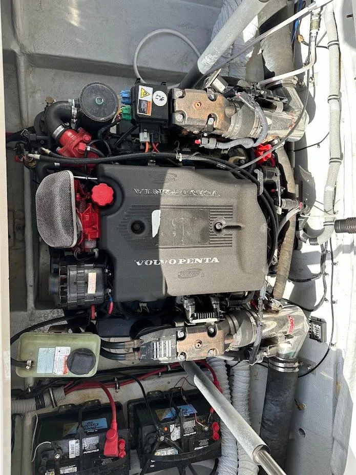 Slide: The Image of Engine compartment of a 2003 Chris-Craft 28' Corsair with Volvo Penta engine. - 4